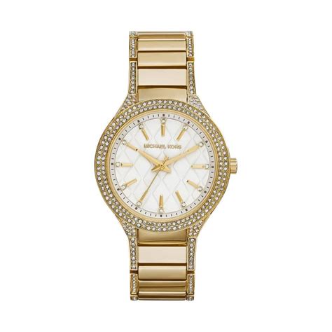 michael kors women's goldtone round face kerry watch|Michael Kors Kerry Mother of Pearl Dial Gold.